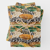 Safari Animals' Pelz Prints Muster Exotic Dschunge Geschenkpapier Set (Beispiel)