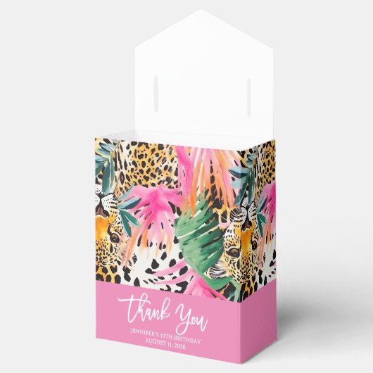 Safari Animals' Pelz Prints Muster Leopard Geschenkschachtel (Geöffnet)