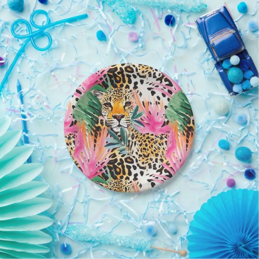 Safari Animals' Pelz Prints Muster Leopard Pappteller (Party)