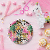 Safari Animals' Pelz Prints Muster Leopard Pappteller (Party)