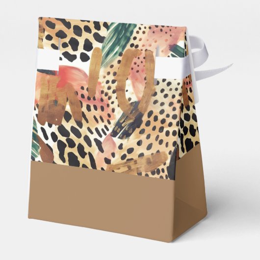 Safari Animals' Pelz Prints Patterns farbenfroh br Geschenkschachtel (Rückseite)