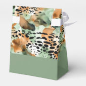 Safari Animals' Pelz Prints Patterns Green & Brown Geschenkschachtel (Rückseite)