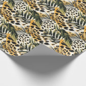 Safari Animals' Pelzdruckmuster Muster Exotic Boho Geschenkpapier (Ecke)