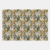 Safari Animals' Pelzdruckmuster Muster Exotic Boho Geschenkpapier Set (Vorderseite 3)
