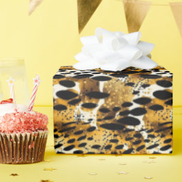 Safari Animals' Pelzdruckmuster Muster Exotic Mode Geschenkpapier