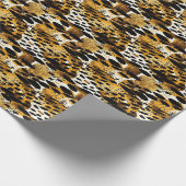 Safari Animals' Pelzdruckmuster Muster Exotic Mode Geschenkpapier (Ecke)