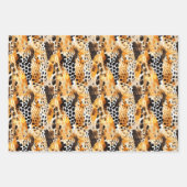 Safari Animals' Pelzdruckmuster Muster Exotic Mode Geschenkpapier Set (Vorderseite 2)