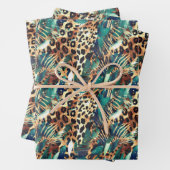 Safari Animals' Pelzdruckmuster Muster Exotic Mode Geschenkpapier Set (Beispiel)