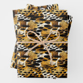 Safari Animals' Pelzdruckmuster Muster Exotic Mode Geschenkpapier Set (Beispiel)
