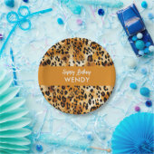 Safari Animals' Pelzmuster Leopard oder Cheetah Pappteller (Party)