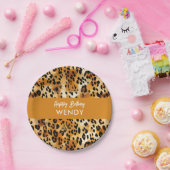 Safari Animals' Pelzmuster Leopard oder Cheetah Pappteller (Party)