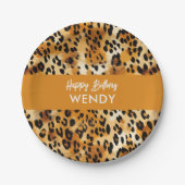 Safari Animals' Pelzmuster Leopard oder Cheetah Pappteller (Vorderseite)