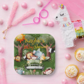 Safari Animals Personalisiert Baby Dusche Pappteller (Party)