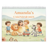 Safari Animals Personalized Kids Calendar 2026 Kalender (Titelbild)