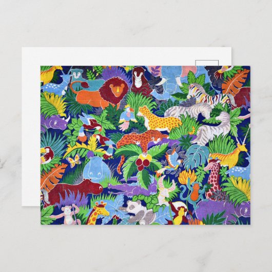 Safari Animals Postkarte (Vorne/Hinten)