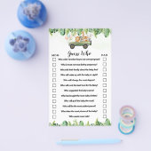 Safari Animals Ratet, wer Baby Duschspielkarte hat Flyer (Einzeln)