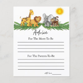 Safari Animals Ratschläge für Baby Shower Game