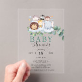Safari Animals Spanish Baby Shower Jungle Acryleinladungen (Insitu (Handheld))