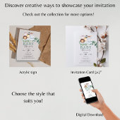 Safari Animals Spanish Baby Shower Jungle Acryleinladungen