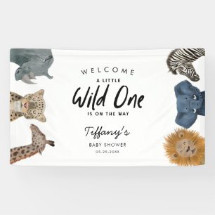 Safari Animals Theme Babydusche Willkommen Banner