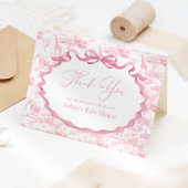 Safari Animals Toile de Jouy Baby Dusche Vielen Da Dankeskarte