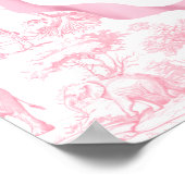 Safari Animals Toile de Jouy Baby Dusche Willkomme Poster (Ecke)