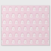 Safari Animals Toile de Jouy Dusty Pink Geschenkpapier (Flach)
