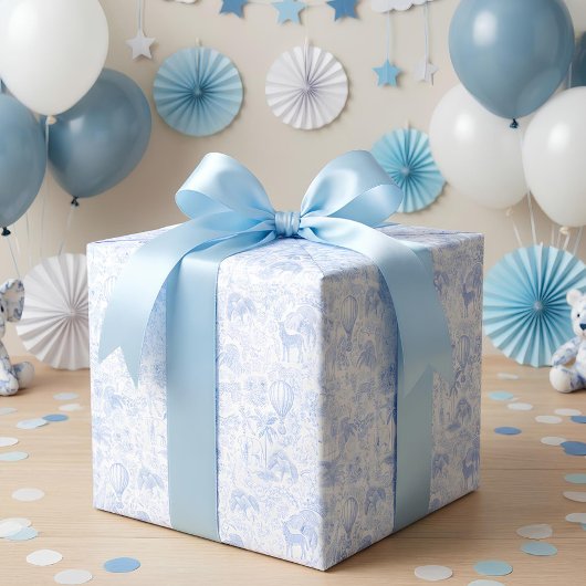 Safari Animals Toile De Jouy Geschenkpapier