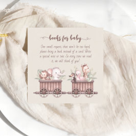 Safari Animals Train Baby Showbook Begleitkarte