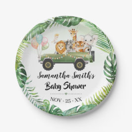 Safari Animals Tropical Jungle Baby Dusche Pappteller