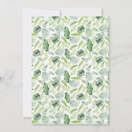 Safari Animals Tropical Jungle Zoo Baby Dusche Einladung (Rückseite)