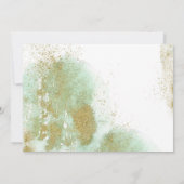 Safari Animals Virtual Baby Shower Greenerie Gold Einladung (Rückseite)