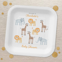 Safari Animals Wasserfarbe Personalisiert Babydusc