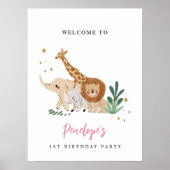 Safari Animals Welcome Poster (Vorne)