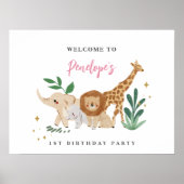 Safari Animals Welcome Poster (Vorne)