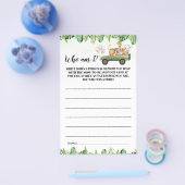Safari Animals Who I Baby Showgame Card Flyer (Einzeln)