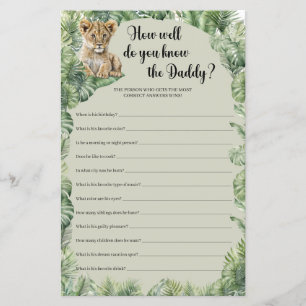 Safari Animals Wie gut kennen Sie das Daddy-Spiel