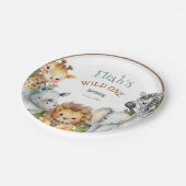 Safari Animals Wild 1 1. Geburtstag Pappteller (Schrägansicht)