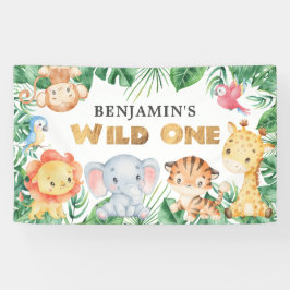 Safari Animals Wild 1 1. Geburtstagsbanner Banner