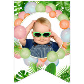 Safari Animals Wild Ein Geburtstag FOTO Wimpelkette (Erste Fahne)