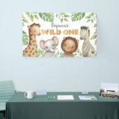 Safari Animals Wild One 1st Birthday Banner (Messeveranstaltung)