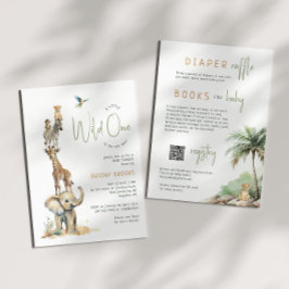 Safari Animals "Wild One" | Alles in einer Babydus Einladung