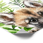 Safari Animals Wild One Baby Dusche Begrüßungszeic Poster (Ecke)