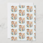 Safari Animals Wild One Baby Shower Einladung (Rückseite)