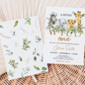 Safari Animals Wild One Baby Shower Einladung
