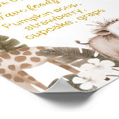 Safari Animals Wild One Birthday Party Milestone Poster (Ecke)