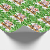 Safari Animals Wild One Geburtstag Geschenkpapier (Ecke)