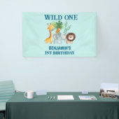 Safari Animals Wild One Jungle 1st Birthday Banner (Messeveranstaltung)