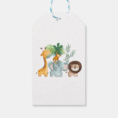 Safari Animals Wild One Party Thank you Favor Geschenkanhänger (Rückseite)