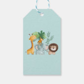 Safari Animals Wild One Party Thank you Favor Geschenkanhänger (Rückseite)